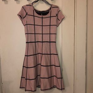 Beautiful little girl knit pink black dress sz M